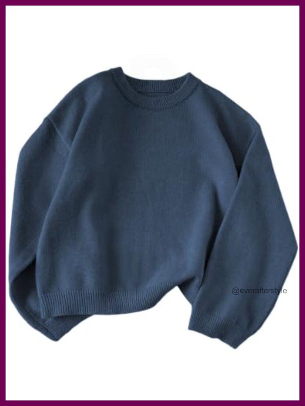 Crew Neck Long Sleeve Oversized Pullover Knit Sweater